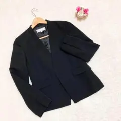 【超美品】ROPÉ PICNIC ラペルレスジャケット 黒 36