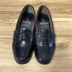 【美品】REGAL 本革 フレキシブル モカシン 黒　24㎝