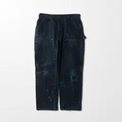 カーハート　ダブルニー　ブラック　38×34 極上　ボロ　フェード カーハート ダブルニー ブラック 38×34 極上 ボロ フェード