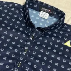 ルコックゴルフ　ドライストレッチ　ポロシャツ　LL 極美品　速乾　吸汗　総柄のサムネイル