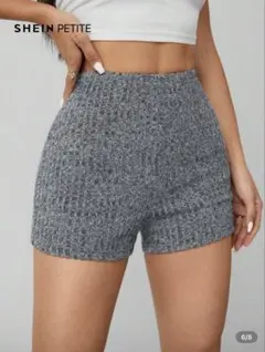 SHEIN アウトフィット メランジニット バイカーショートパンツ 新品