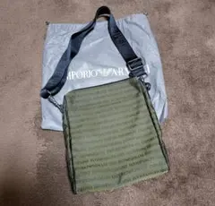 ◆EMPORIO ARMANI◆総ロゴ柄　メンズ　ショルダーバック　保存袋付