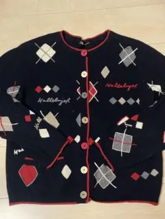 ハレルヤ ネイビー カシミヤ　カーディガン