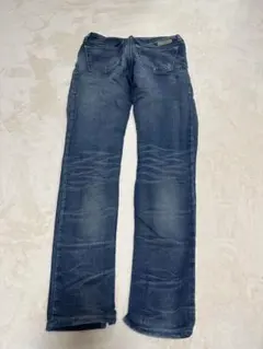 dieselディーゼルダークブルー ストレートスリムデニム スウェットデニム