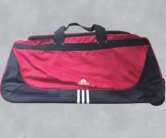 ★adidas キャリー ボストンバッグ キャスター付き 大容量 赤 黒★