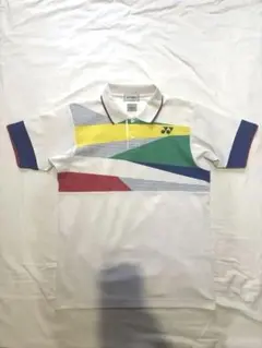YONEX ヨネックスウェア ポロシャツ ホワイト マルチカラー ユニSサイズ