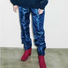 【古着】X-girl EASY PANTS ボトムス パンツ チャイナ 青