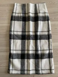 美品　チェックタイトスカート COCOON