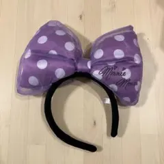 【美品】ディズニーカチューシャ ミニー ビッグリボン