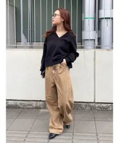 6/9まで限定値下げ❣️】Ungridブリーチデザインフレアデニム ブラウン