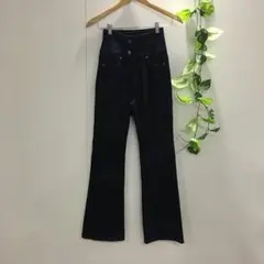 【mystic】ハイウエスト フレア デニムパンツ ジーンズ サイズ2 美脚