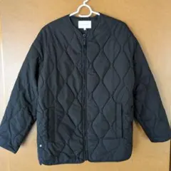 THE SHOP TK　ブラック キルティングジャケット　160cm※難あり