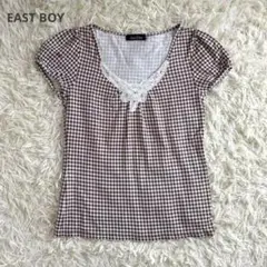 EASTBOY イーストボーイ 半袖カットソー Tシャツ ギンガムチェック 9号