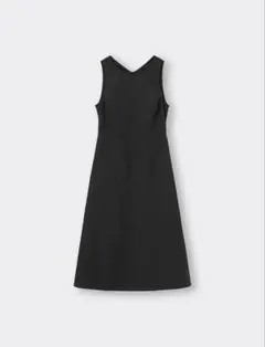 GU リネンブレンドバックオープンワンピース XL
