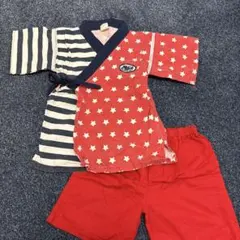 甚平 赤地 星柄 100cm