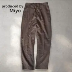 【しまむら】スラックス テーパードパンツ ブラウン ダブルボタン 秋 カジュア