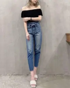 GYDA ジェイダ　デニムパンツ　加工デニムパンツ　　テーパードデニム