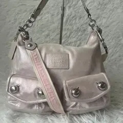 COACH ハンプトンズ ペブルドレザー キャリーオール ハンドバッグ