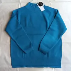 グローバルワーク✤メルティスタンドスリットプルオーバー✤Мサイズ✤ブルーグリーン