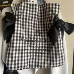 メゾンドフルール　ギンガムチェックリボントートバッグ