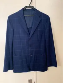 UNITED ARROWS ネイビー チェック柄 テーラードジャケット