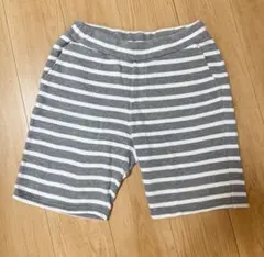 ストライプ柄ショートパンツ グレー/白のサムネイル