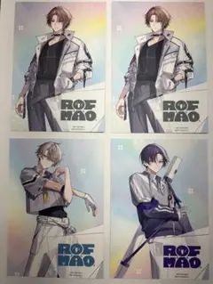 にじさんじ ろふまお 剣持刀也 加賀美ハヤト 甲斐田晴 ブロマイド風カード 4枚