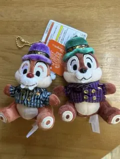 ハロウィン　チップ＆デールのぬいぐるみバッジセット　東京ディズニーシー　新品