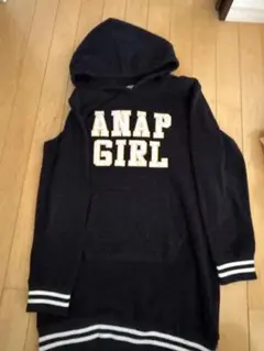 ANAP GIRL ネイビー パーカー ワンピース M