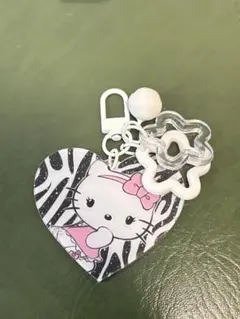 ハローキティ アクリルキーホルダー ゼブラ柄