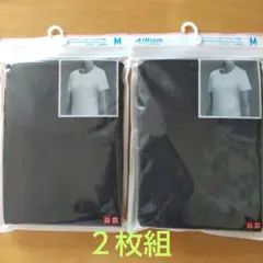ユニクロ　クルーネックT半袖ブラックМ　２枚組