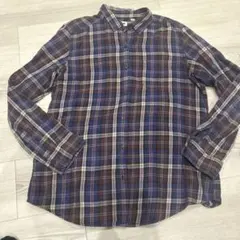 フランネルシャツ/チェック　ユニクロ　X L