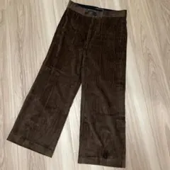 ZARA WOMAN ブラウン コーデュロイ ワイドパンツ