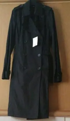 新品タグ付 DURAS ロングトレンチコート黒