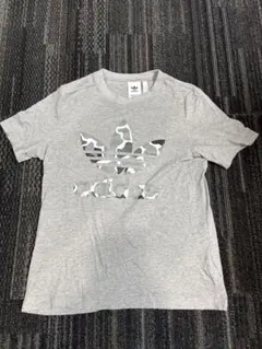 adidas オリジナルス　カモフラージュロゴ Tシャツ グレー