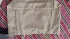 クリーム色 シンプルサコッシュ