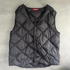 pajamaya.com 日本製 ダウンベスト Mブラック インナーダウン