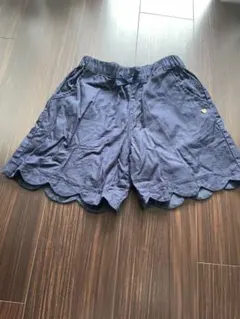 アプレレクール　ネイビー スカラップハーフパンツ 130サイズ