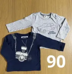 anyFAM ワールド 長袖Tシャツ 90 2枚セット
