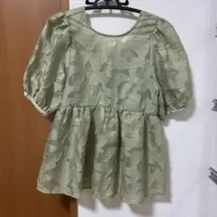 【美品】パフスリーブブラウス　Mのサムネイル
