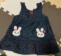 ミキハウス うさこちゃん ジャンパースカート ワンピース 90cm