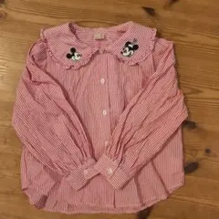 petit main ミニーマウス刺繍 シャツ 130