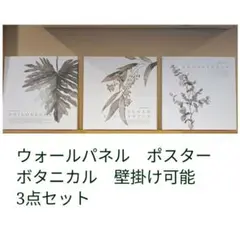 ボタニカル ウォールパネル 3点セット　観葉植物