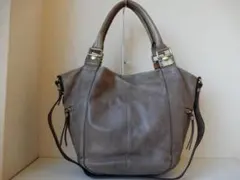 本革☆サザビー☆A4収納☆5ポケット☆2WAYバッグ(保存袋付き)グレー