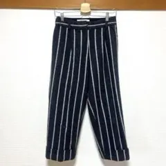 【ジュエルチェンジズ】 9分丈 ストライプパンツ ネイビー