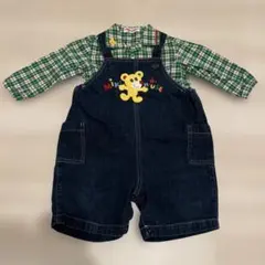 レトロミキハウス　オーバーオール＆シャツセット