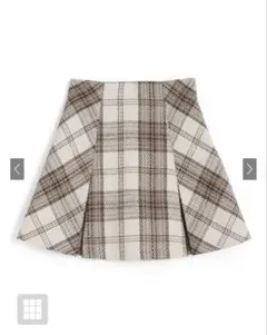 GRLインパン裏地付きチェック柄プリーツスカート[tu963]
