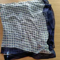 Pierre Cardin 幾何学模様 シルクスカーフ