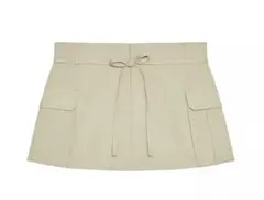 ZARA カーゴキャロットスカート　ミニ丈