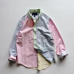 美品 ラルフローレン ストライプシャツ マルチカラー オックスフォード S相当